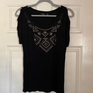 Apt 9 Black Short Sleeve Shirt